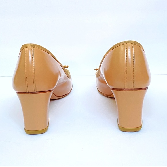 Repetto light brown tan nastasia ballerina ballet chunky thick high heels pumps - Picture 5 of 13